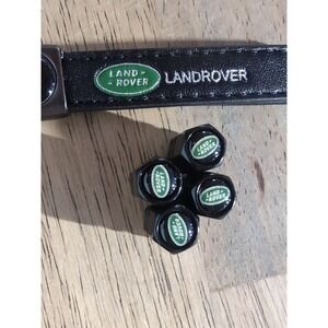 Land Rover - Genuine Leather Keychain Car Key Chain Ring With Valve Stems - NEW